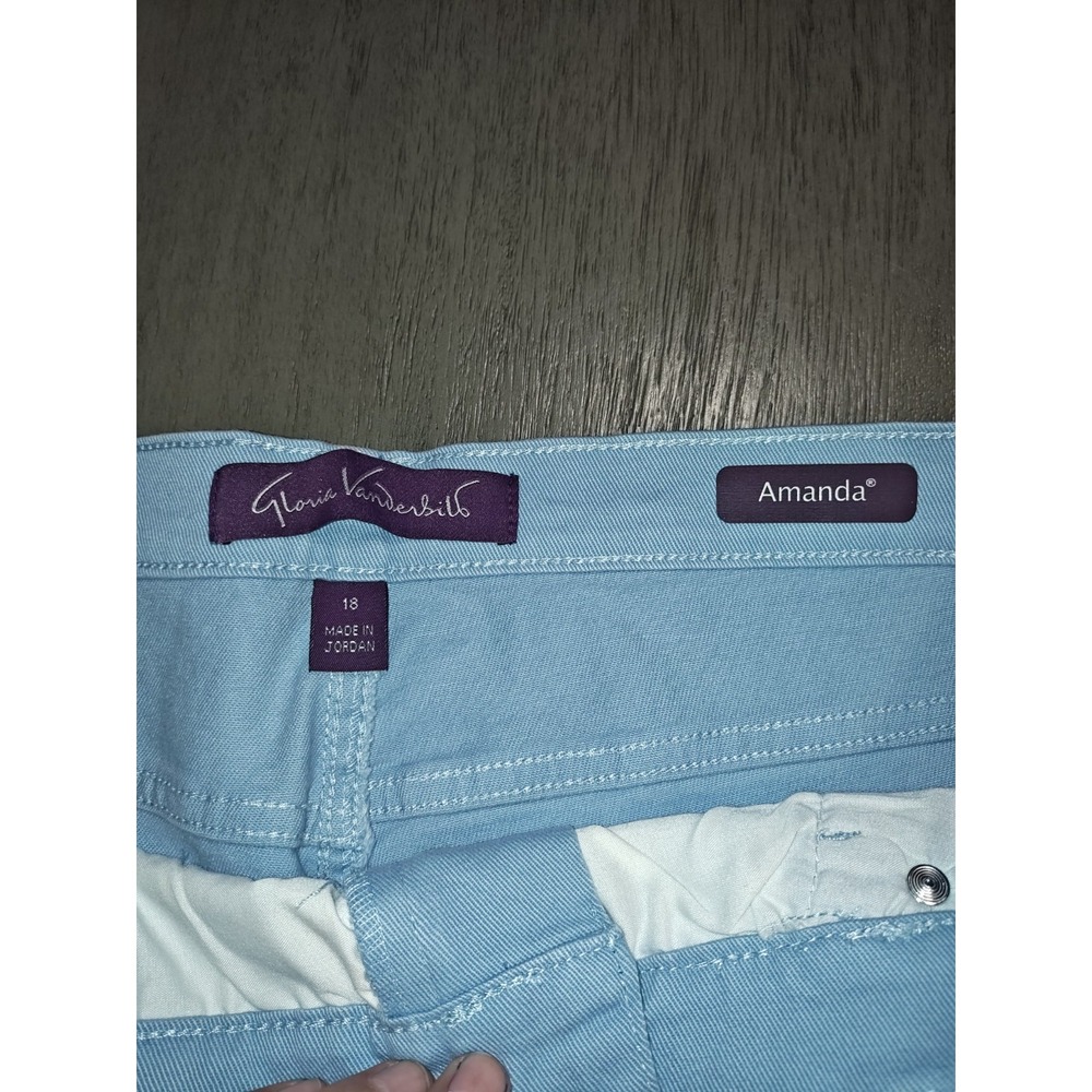 Gloria Vanderbilt Amanda Jeans Womens 18 Short Light Blue Tapered Leg Classic... - Picture 8 of 16
